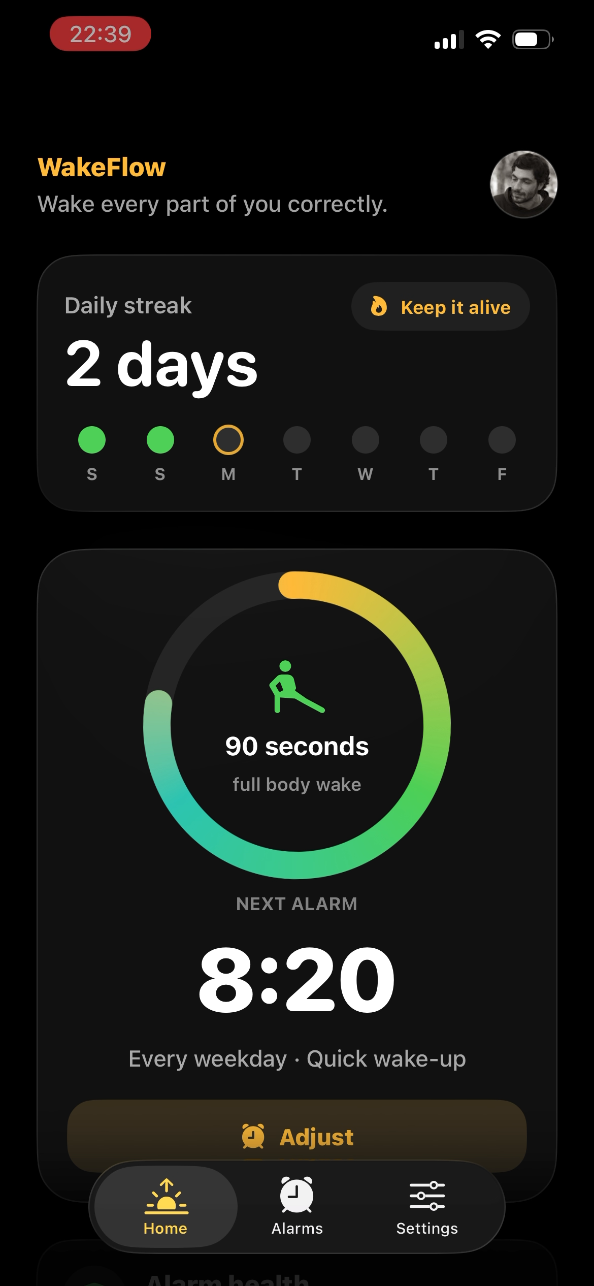 [WakeFlow] - A camera-verified movement alarm for habitual snoozers